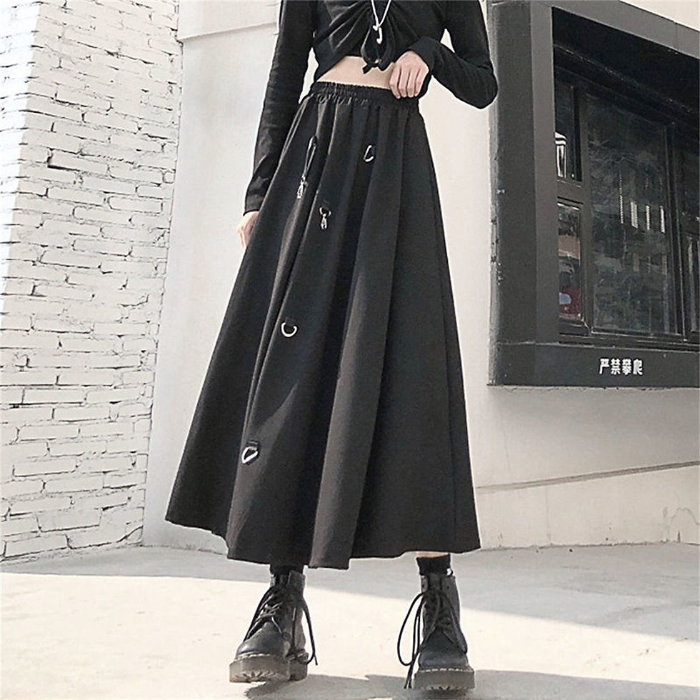 Thumbnail: Y2k Harajuku Irregular Cargo Skirts Women High Waist Pleated Skirts Gothic Dark