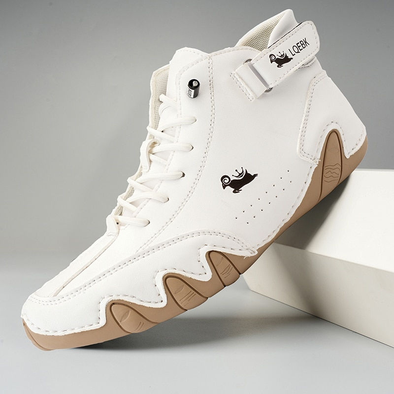 Casual Sneakers for Men Luxury Designer Shoes Free Shipping Leather Ankle Boots