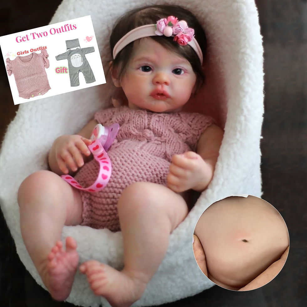 Miniatura: 45cm Whole Body Silicone Viny Meadow Bebe Reborn Girl With Rooted Hair Handmade