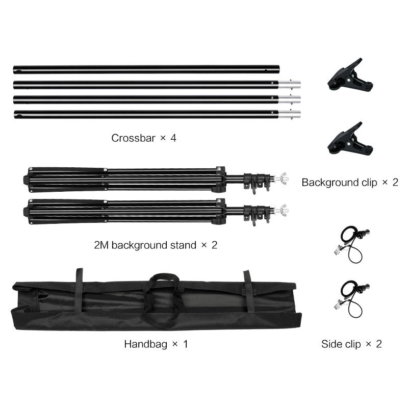 Thumbnail: 2.6x3M/8.5x10ft Photo Video Studio Backdrop Background Stand, Adjustable Telesc