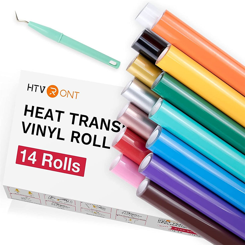 Thumbnail: HTVRONT 8/14pcs 12X3ft Multi-Color PU Heat Transfer Vinyl Roll for Cricut T-shi