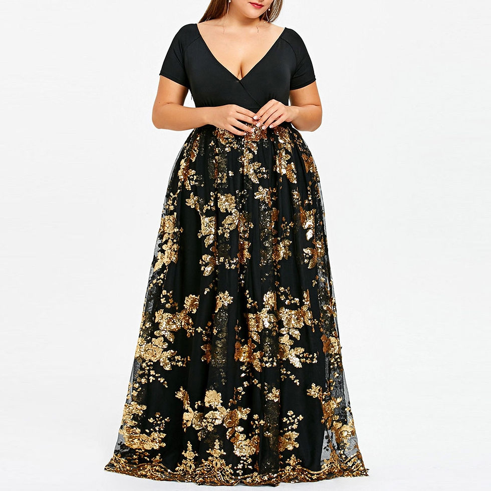 Hình thu nhỏ: New Maxi Dresses For Women Plus Size Bohemian Beach Summer Sundress V-Neck Shor