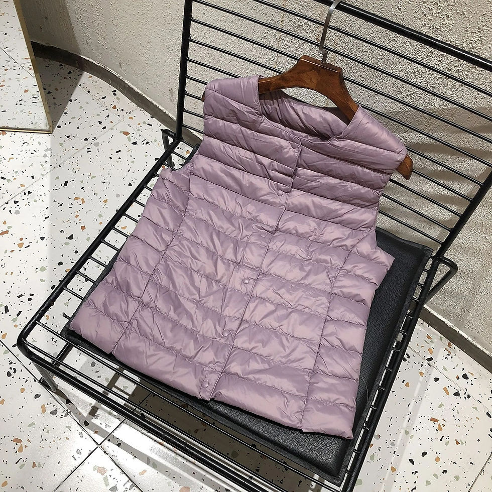 Miniaturbild: 2023 New Women Sleeveless Puffer Jacket Spring Winter Female 90% White Duck Dow