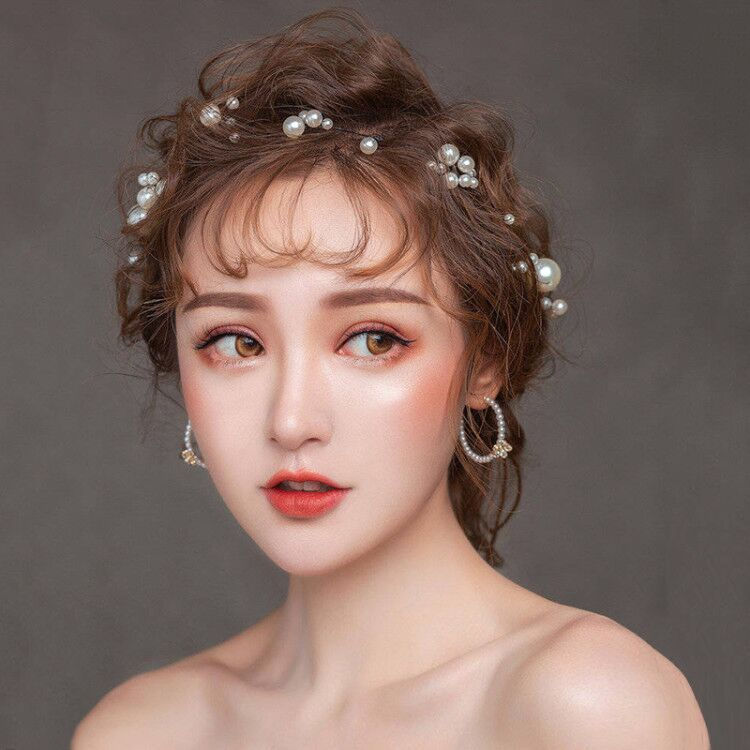 サムネイル： Hair Band Simple Temperament Handmade Beaded Sweet Hair Band Wedding Dress Phot
