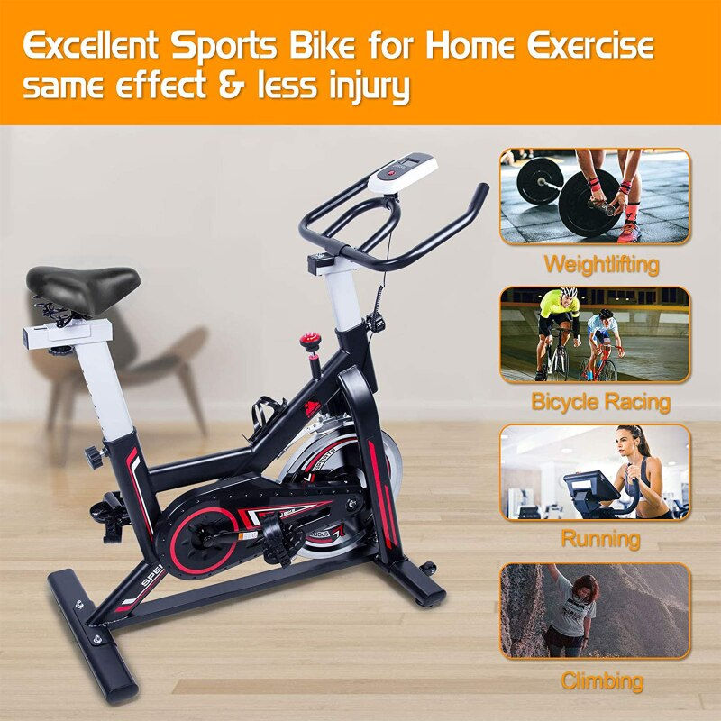 Thumbnail: SKONYON Exercise Bike Stationary Indoor Cycling Bike Heavy Duty Flywheel