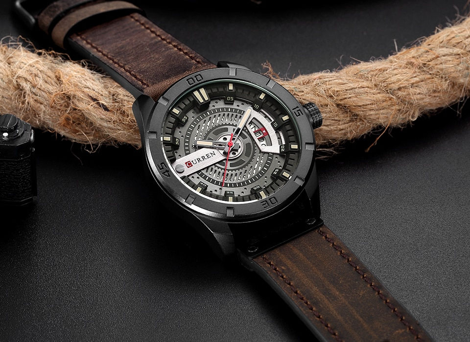 Thumbnail: Luxury Watch Brand CURREN Men Military Sports Watches Men's Quartz Date Clock M