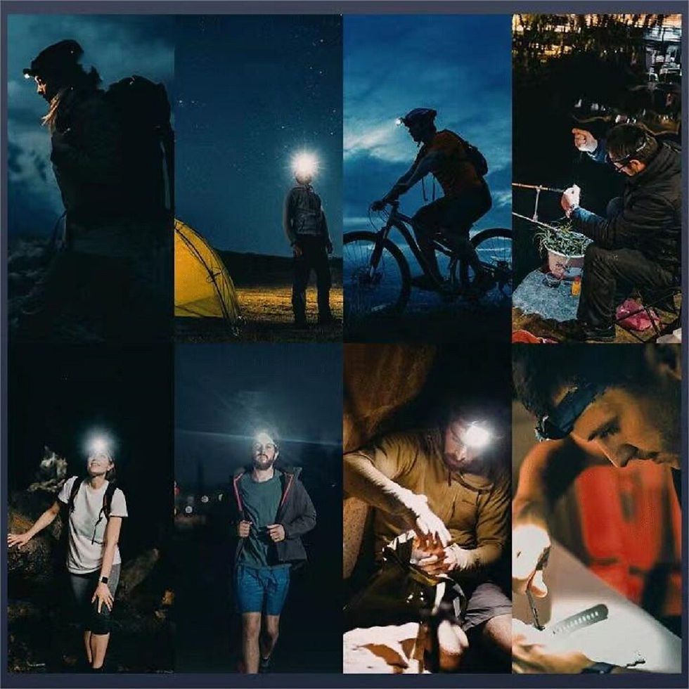 الصورة المصغرة: 7LED Headlamp Rechargeable Waterproof Adjustable 4Modes Lightweight for Outdoor