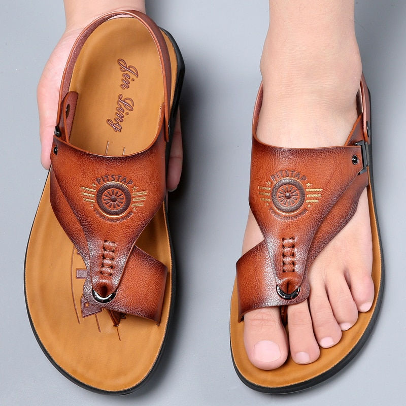Thumbnail: Casual flip-flops men's summer anti-skid outdoor dual-use sandals, ultra-fine p