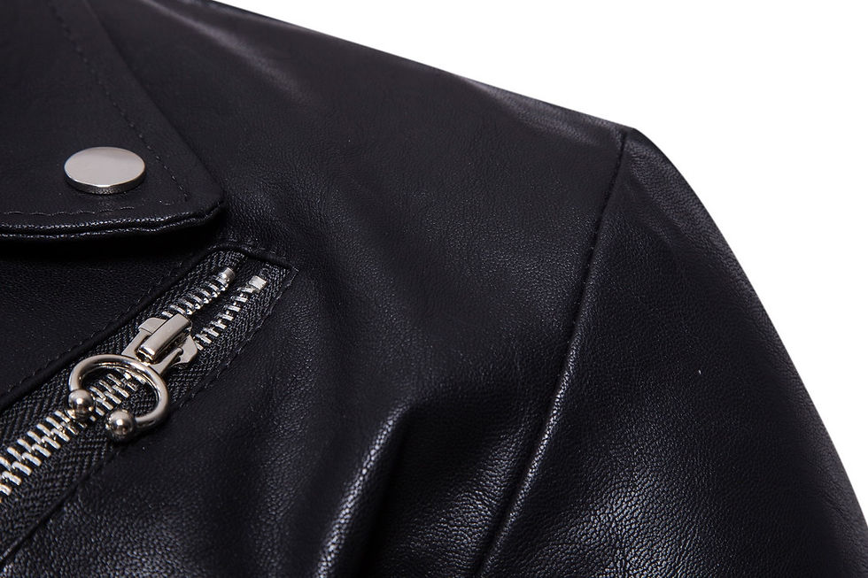 Miniatyrbild: Men's Motorcycle Multi Zip Leather Coat