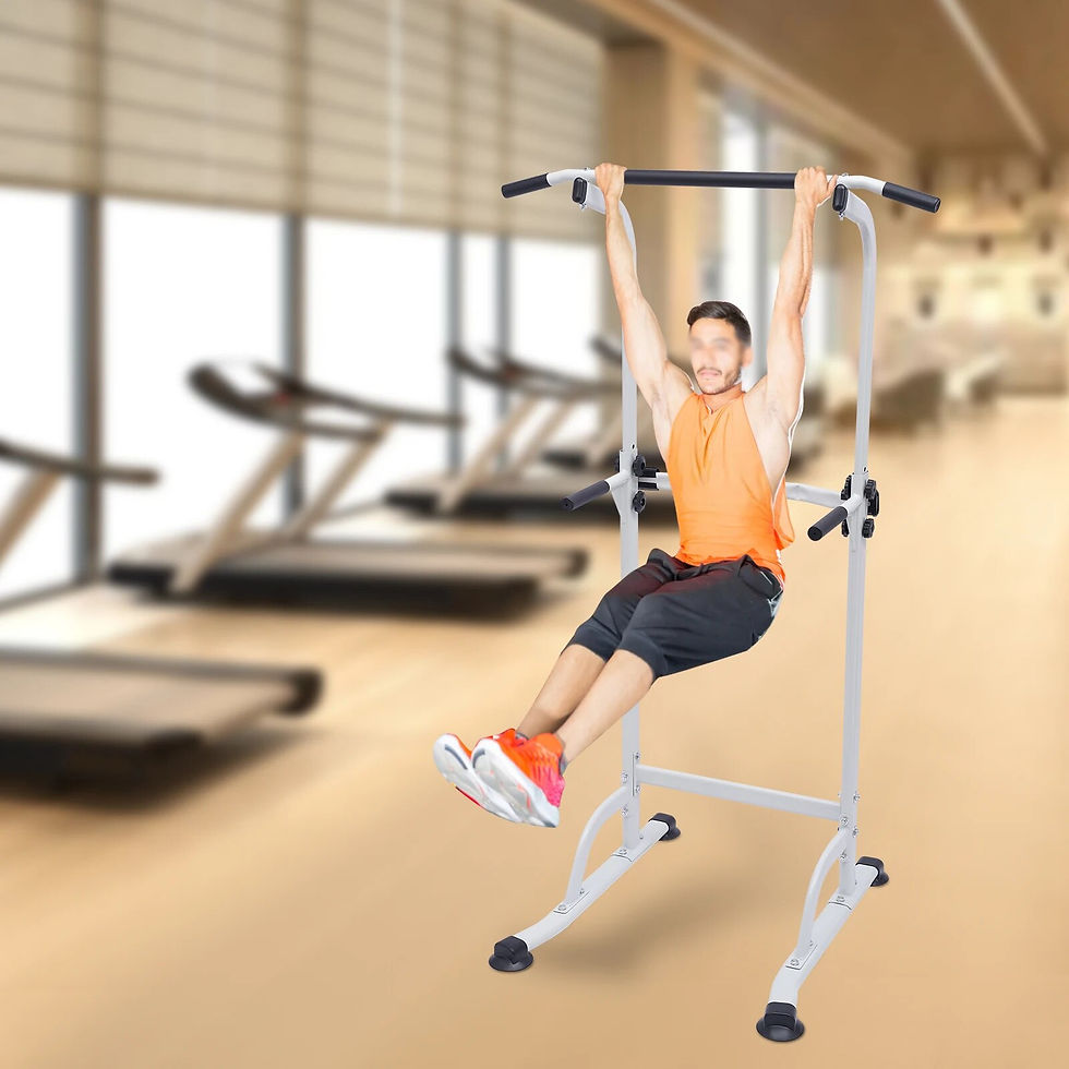 Miniatura: Adjustable Pull-up Dip Station, Power Tower, Pull-ups Stand for Home Gym, Stren
