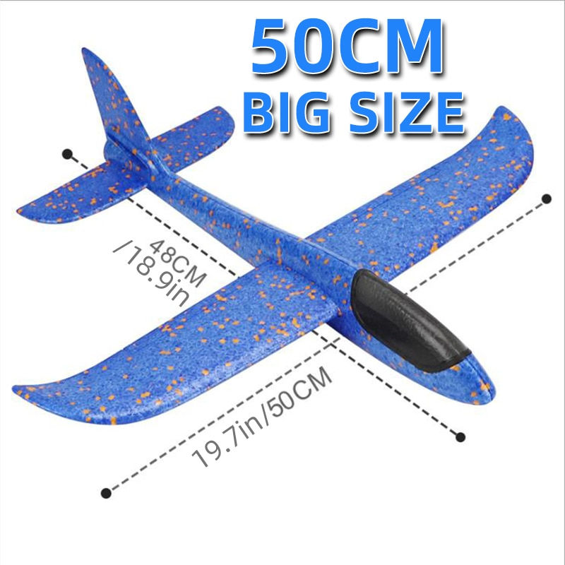 Thumbnail: 50CM Big Foam Plane Glider Hand Throw Airplane Light Inertial EPP Bubble Planes