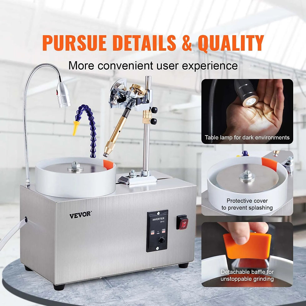 Thumbnail: VEVOR Gem Faceting Machine 180W Jade Grinding Polishing Machine 0-2980RPM Adjus