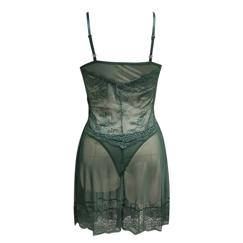 Thumbnail: Lingerie Set For Women Plus Size V Neck Lace Lingerie Two Pieces Sleeperwear Dr