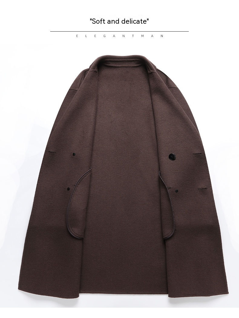 Thumbnail: Winter Double-sided Woolen Coat Men's Mid-length Wool Casual Thickening Woolen