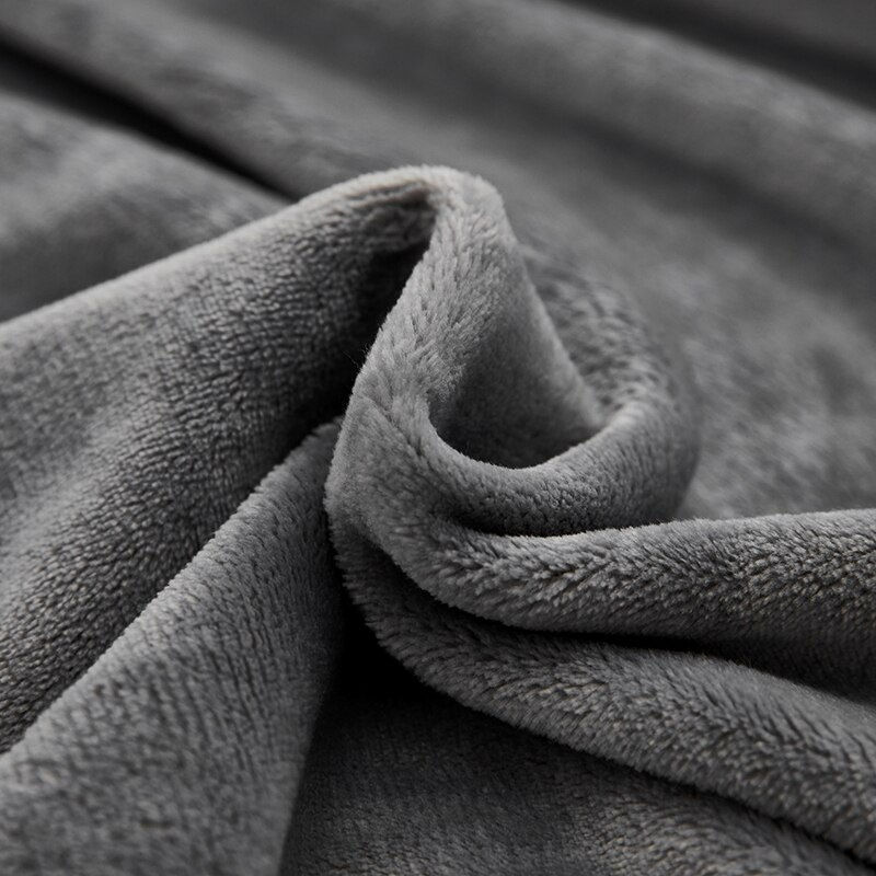 थंबनेल: 70x100cmGrey Flannel Fleece Blanket Adult Children Soft Warm Throw Bed Covers S