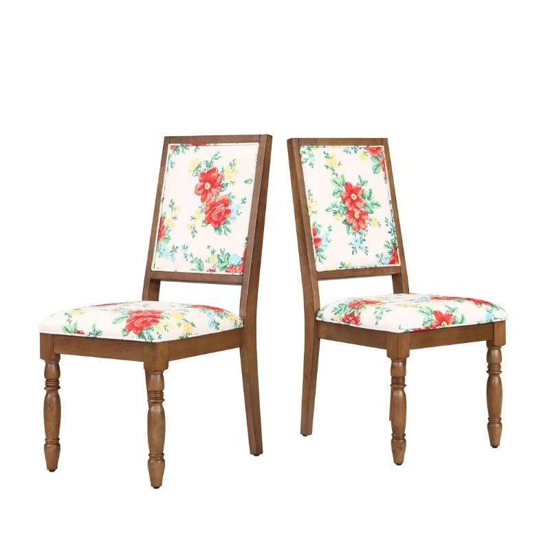 Miniatiūra: The Pioneer Woman Vintage Floral Dining Chairs, Set of 2 dinning table chairs