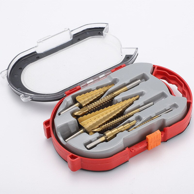 Thumbnail: Step Drill Bit Saw Drill Bit Set Titanium Milling Cutter 4-12 4-20 4-32mm 3 6 8