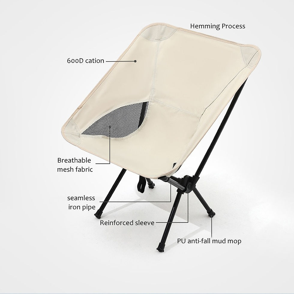 Thumbnail: TANXIANZHE Outdoor Portable Camping Chair Oxford Cloth Folding Lengthen Seat fo