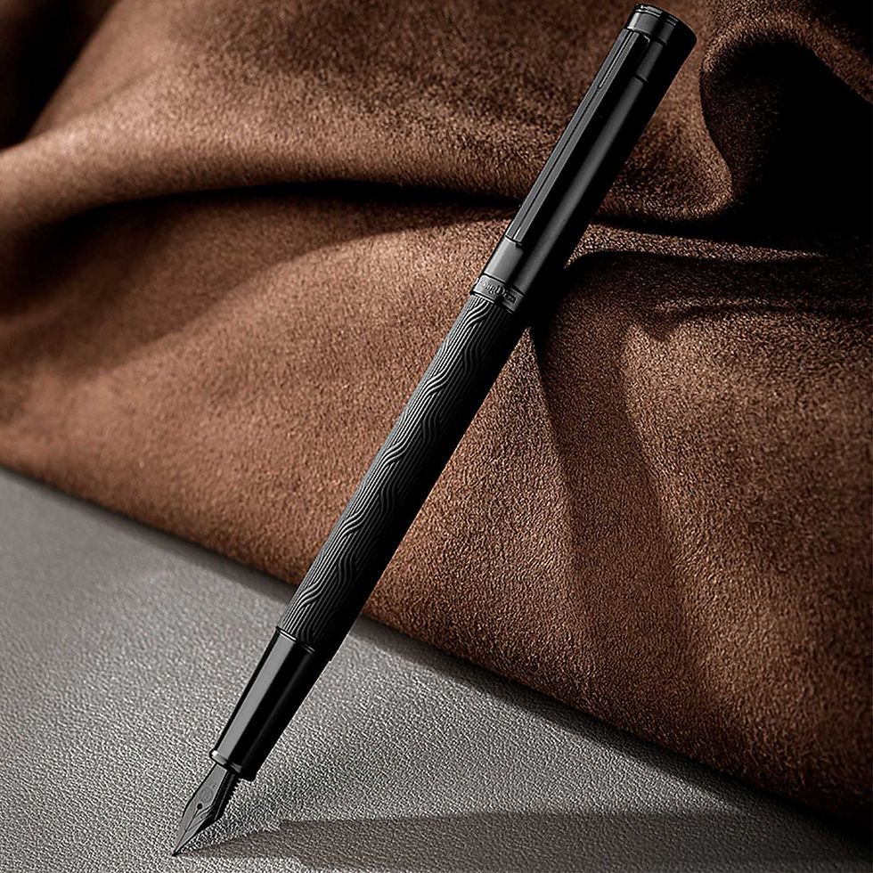 Thumbnail: Hongdian  EF/F/M Nibs Black Fountain Pen Carbon Fiber Gift Pen ink pens