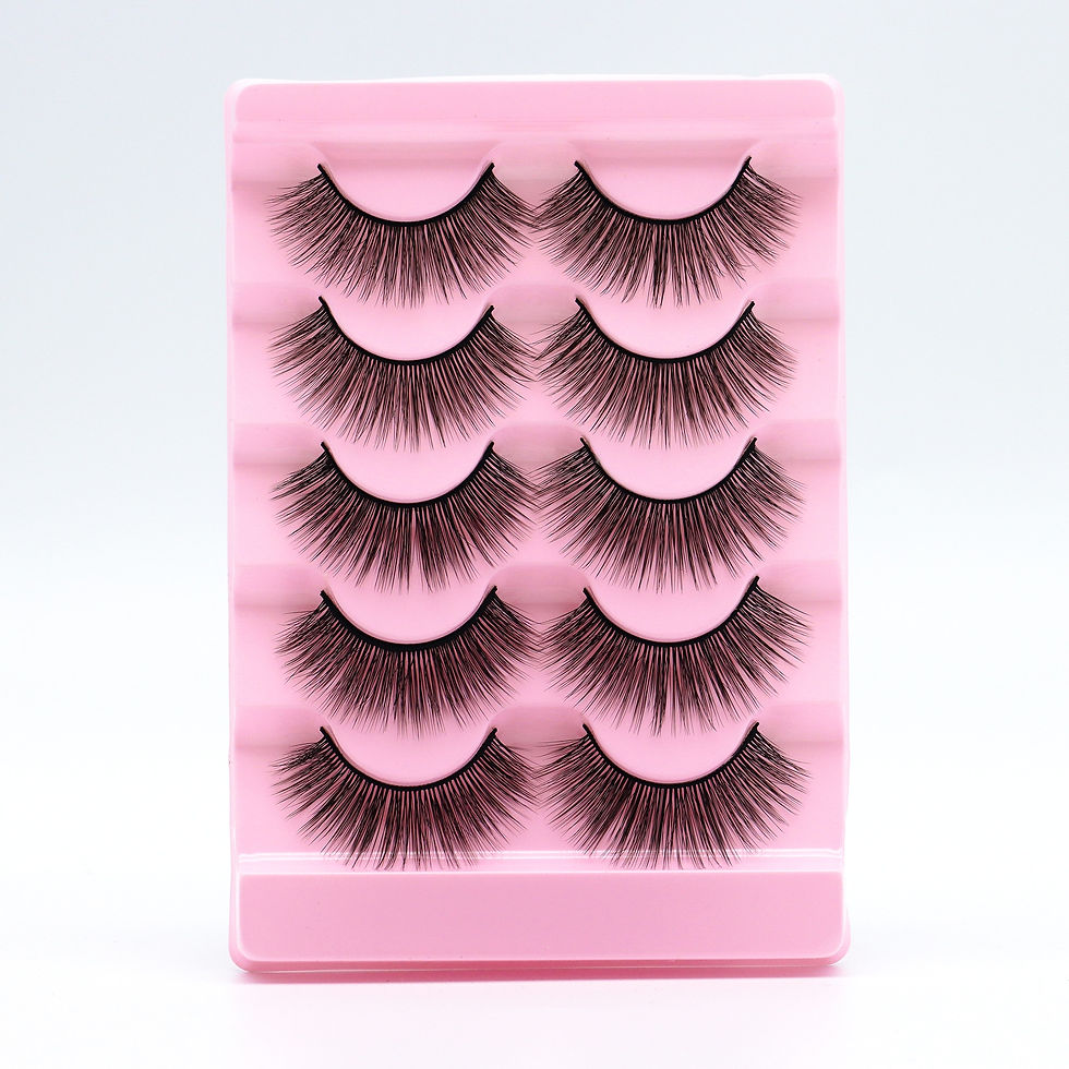 Thumbnail: 5 Pairs Eyelashes 3d Mink Lashes Eyelash Extension Natural False Eyelashes Volu