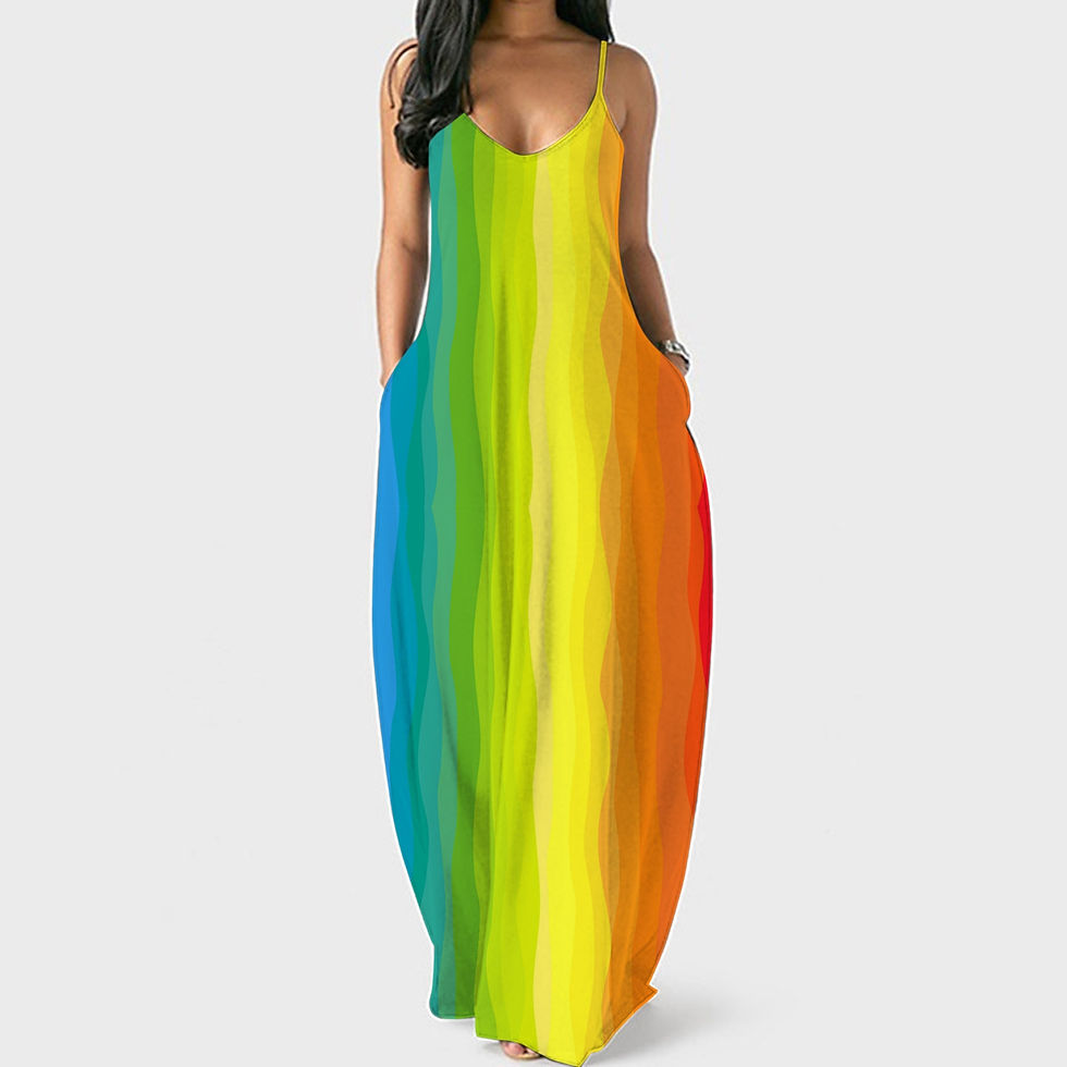 Thumbnail: Fashion Summer Maxi Dress Women Floral Printed Sundress Casual Sleeveless Vesti