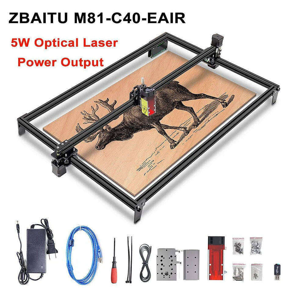 Thumbnail: ZBAITU M81 40W/80W/130W Laser Engraver Cutter Wifi Air Engraving CNC Woodworkin