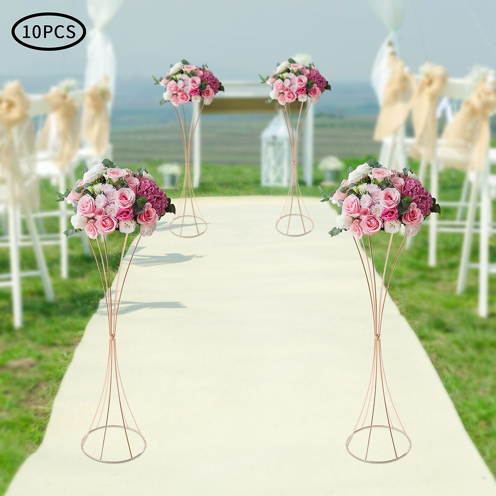 Thumbnail: 10 Pc Set 80cm Tall Vase Trumpet Vases Home Decor Wedding Top Vase Centerpiece