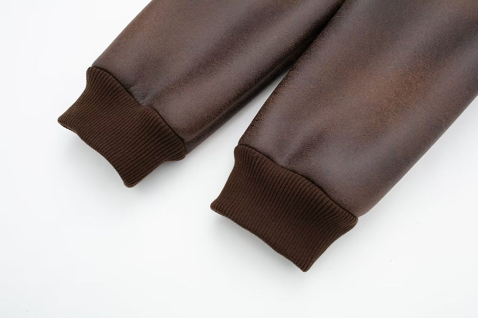 Thumbnail: Fashionable All-match Lapel Long Sleeve Zipper Double-sided Flight Jacket