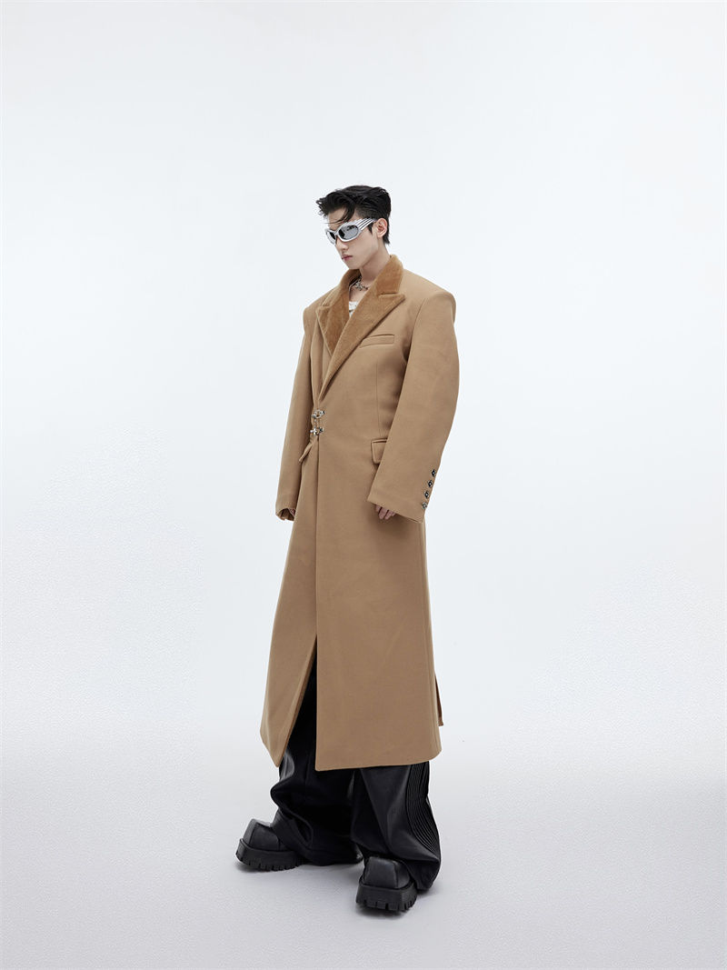 Miniatura: Men's Coat Design Feel Long Over The Knee Coat