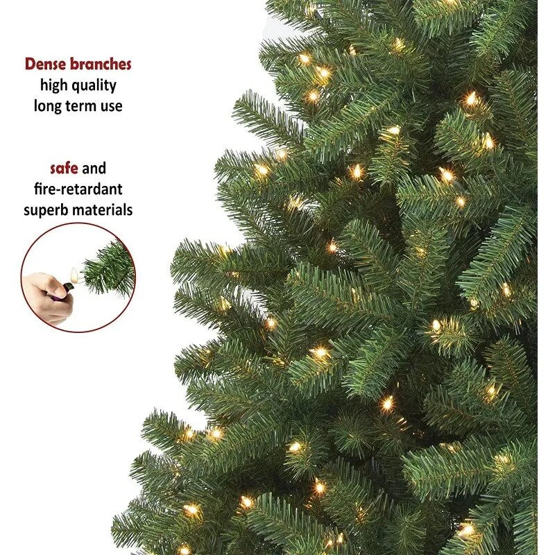 Thumbnail: Vebreda Pre-Lit Artificial Christmas Tree 6ft with 300 Clear Incandescent Mini