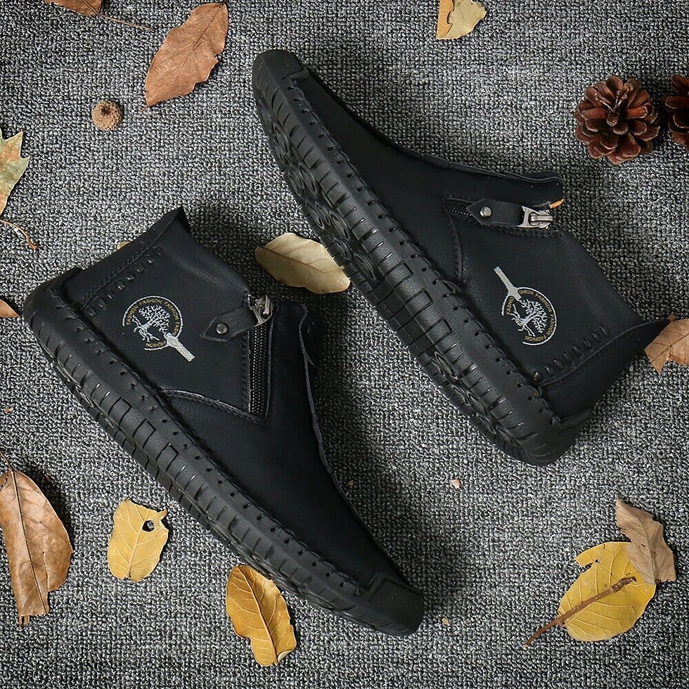 Thumbnail: Handmade Leather Men Shoes Casual Slip on Loafers Breathable Leather Shoes Men