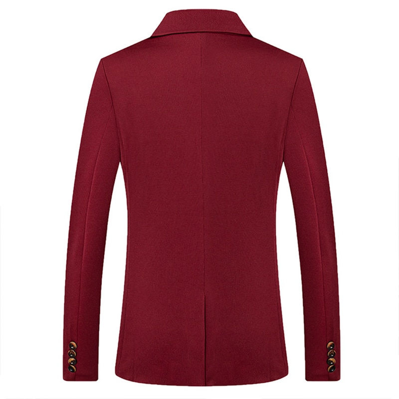 Imej kecil: Men's New Suit Business Casual Coat Solid Color Handsome Wedding Groom Best Man