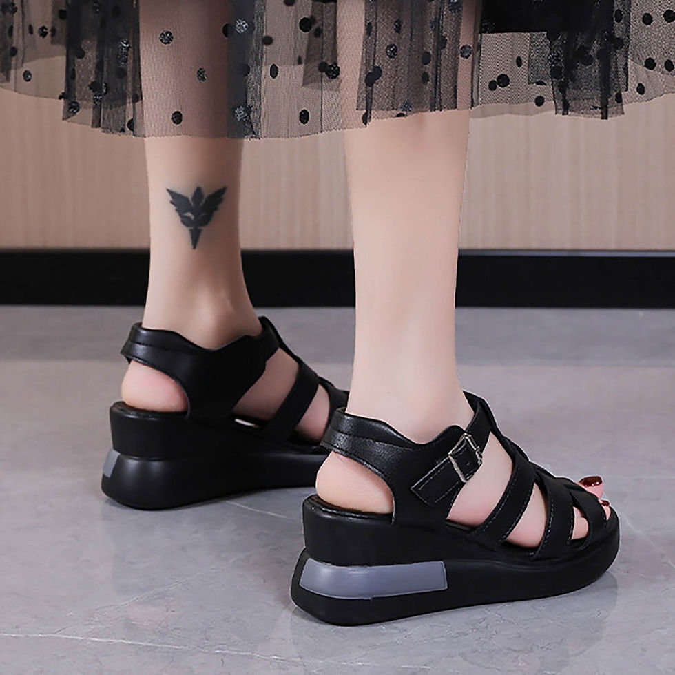 Miniatura: 2022 Women Summer Sandals Fashion Wedges Platform Buckle Sandals Fish