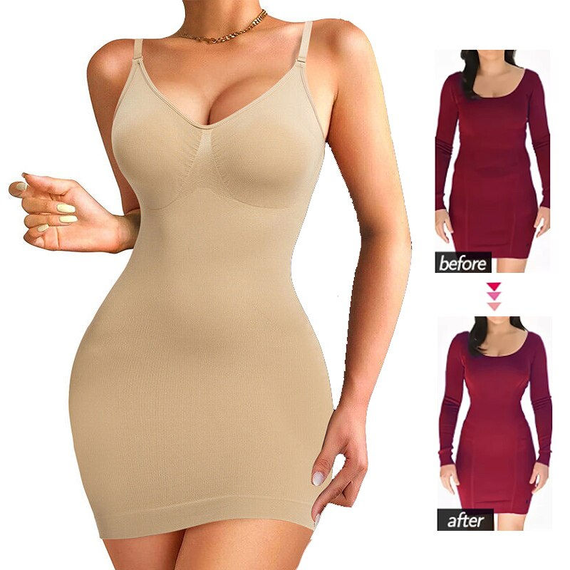 Thumbnail: Bodysuit Shapewear Under Dresses for Women Seamless Slimming Waist Trainer