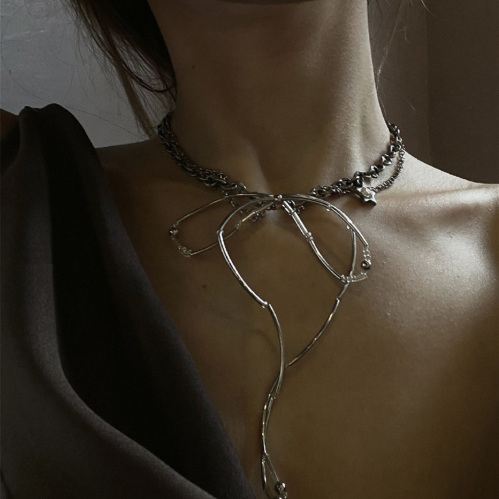 Miniaturbild: Make Old Silver Stereoscopic Bow Necklaces