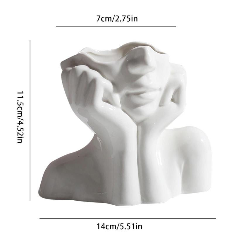 Thumbnail: Body Vase Female Form Ceramic Face Vase Artistic Head Vase Unique Woman-Shaped
