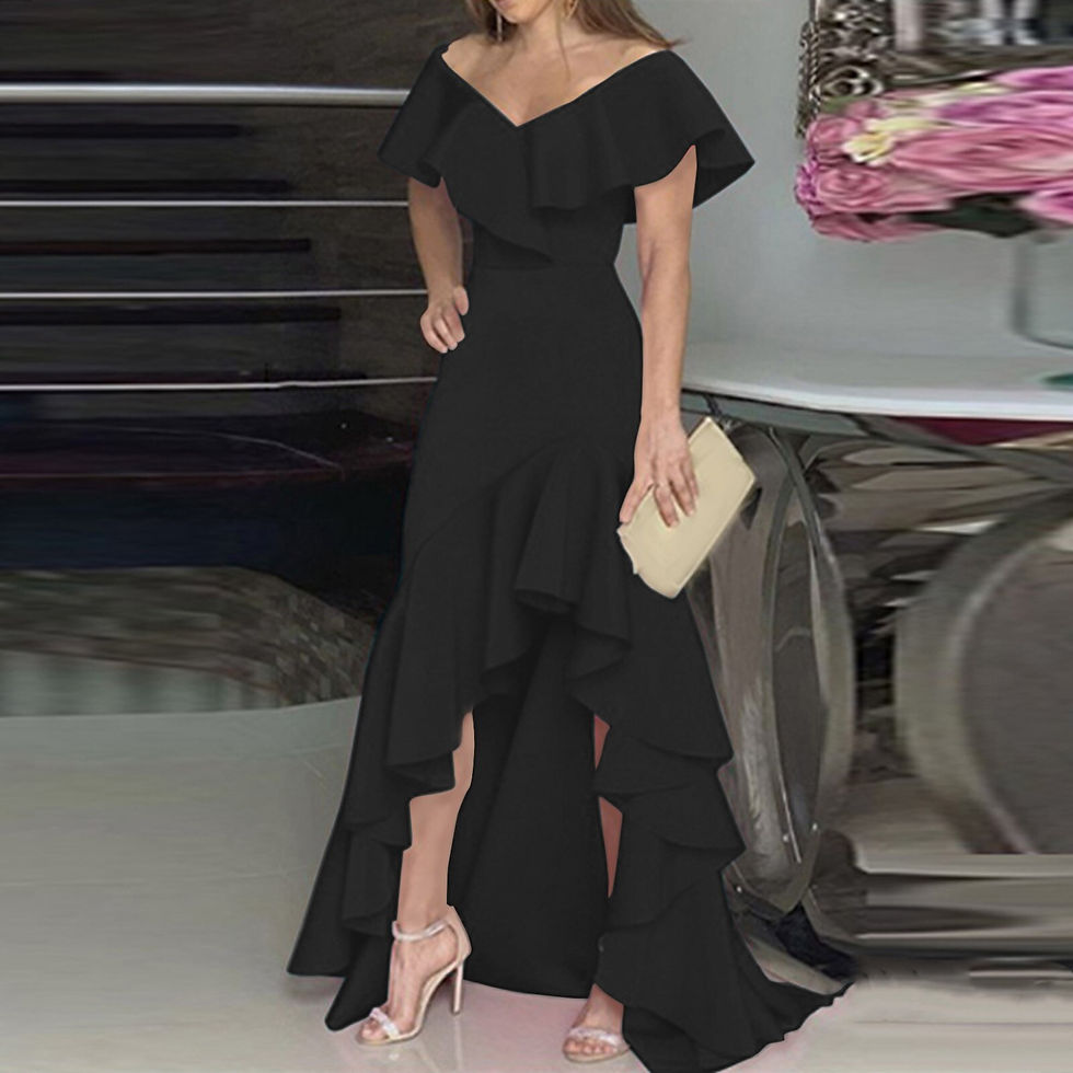 Thumbnail: Elegant Black Evening Party Dress Women's 2022 Fashion Split Bodycon Mermaid
