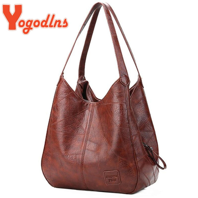 Thumbnail: Yogodlns Vintage Women Hand Bag Designers Luxury Handbags Women Shoulder Tote F