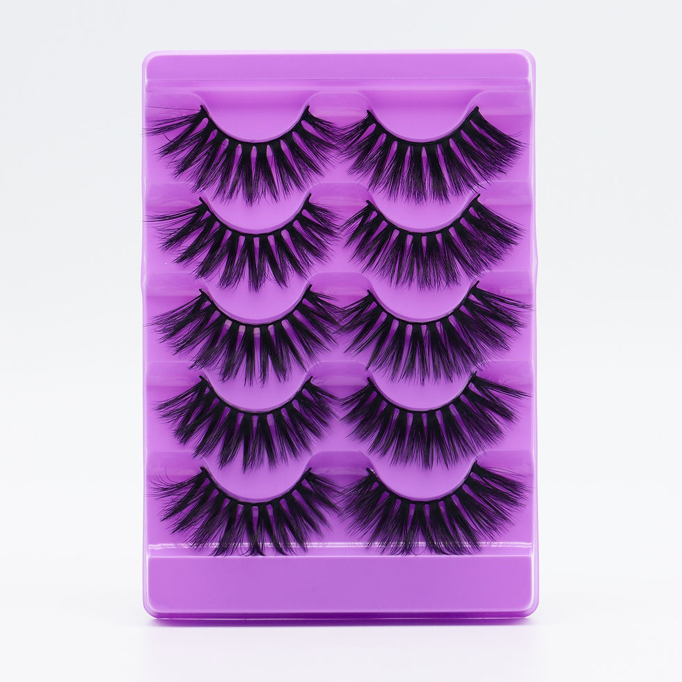 Thumbnail: 5 Pairs Eyelashes 3d Mink Lashes Eyelash Extension Natural False Eyelashes Volu