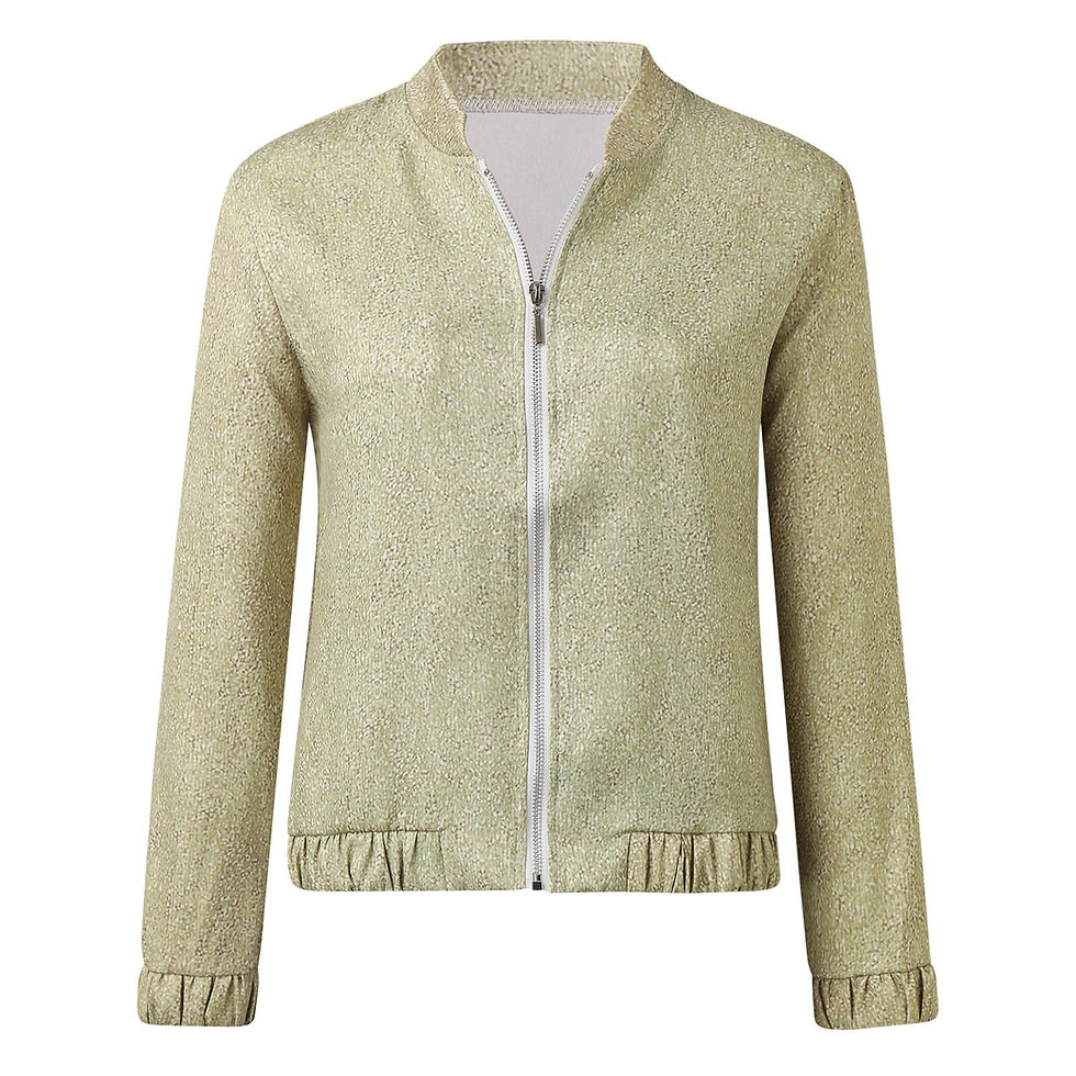 Thumbnail: Jackets Women Autumn Womens Long Sleeve Stand Neck Flower Printed Zip Up Blazer