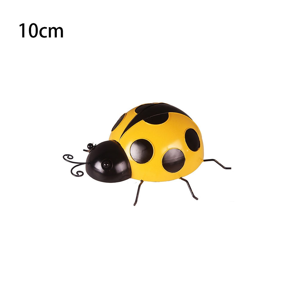 Miniatura: 3D Metal Ladybugs Wall Mounted Decor Garden Creative Cute Insect Sculptures Out