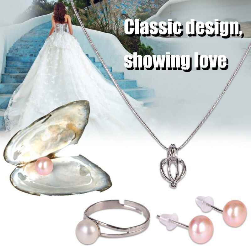Thumbnail: "Pearl Of Love" Pendant Necklace Gift Box DIY Natural Freshwater Aquaculture