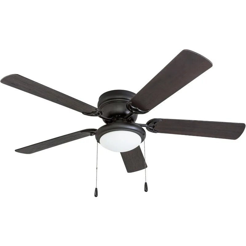 52" Matte Black West Hill Ceiling Fan with Bowl Light Kit