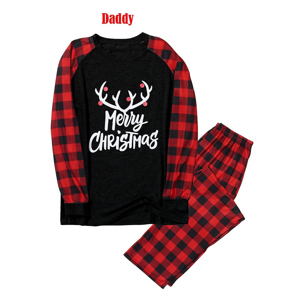 Thumbnail: Family Matching Christmas Clothing New Christmas Pajamas Kids Sleepwear