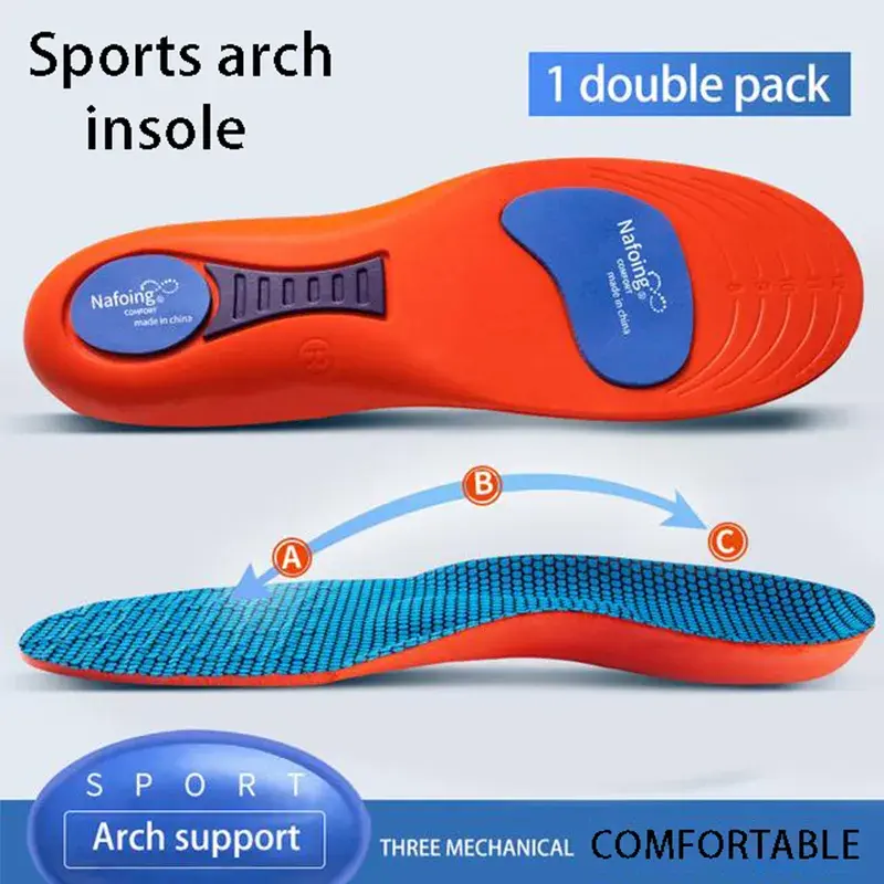 Sport Insoles for Shoes Sole Shock Absorption Deodorant Breathable Cushion Runn
