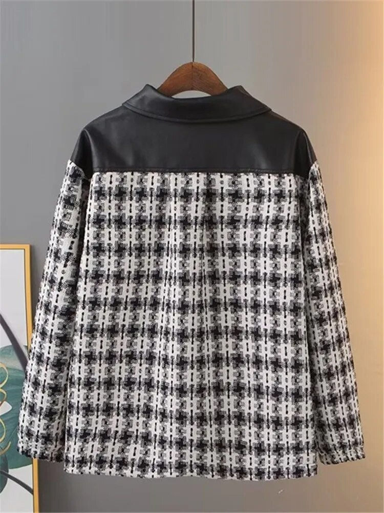 Thumbnail: Plus Size Women's Clothing Autumn Long Sleeve Jacket Zip Cardigan Made Of Flora