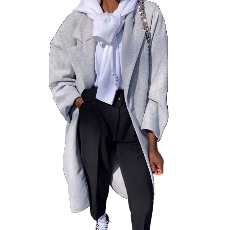 Sličica: Women's Long Sleeve Fashion Long Trench Coat