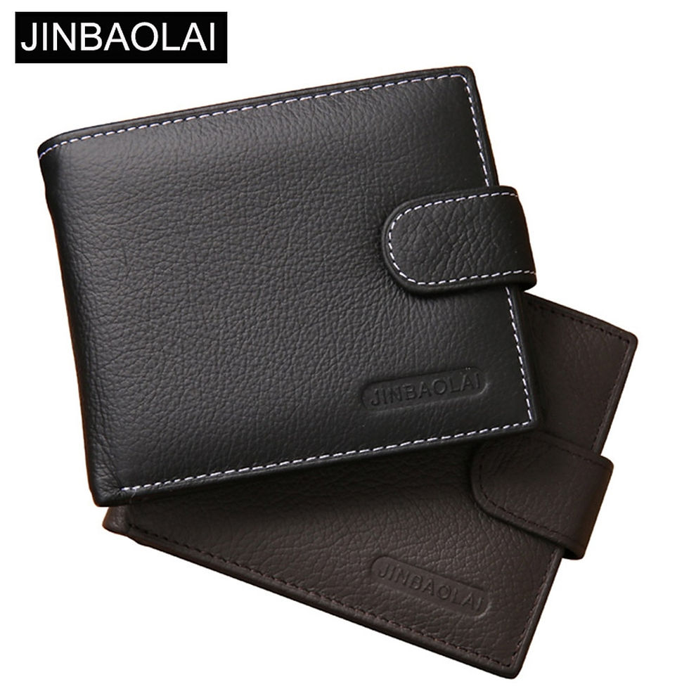 Miniatura: JINBAOLAI Leather Men Wallets Cow Leather Solid Sample Style Zipper Purse Man C