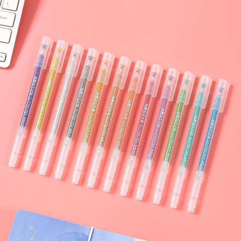 Thumbnail: 12Pcs/Set Gel Pen Set Glitter Gel Pens For School Office Adult Coloring Book Jo