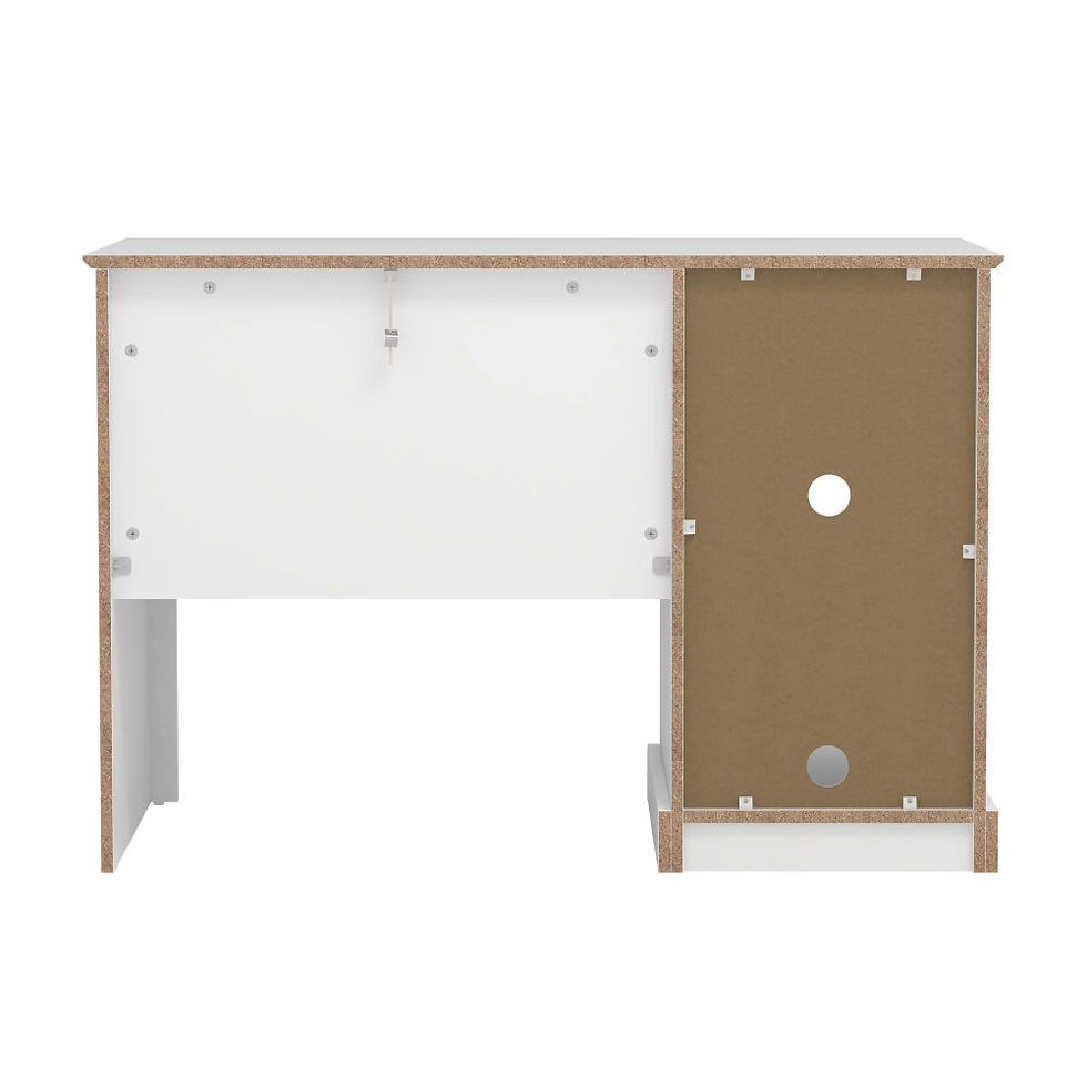 Thumbnail: Kids Desk with 1 Drawer and 2 Shelf Storage, White  Office Desks  Office Furnit